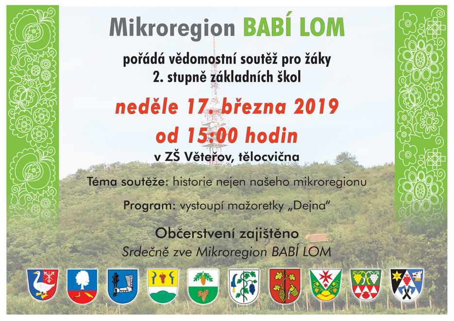 mikroregion babi lom plakat Veterov zel 2019